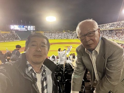 父親と野球観戦