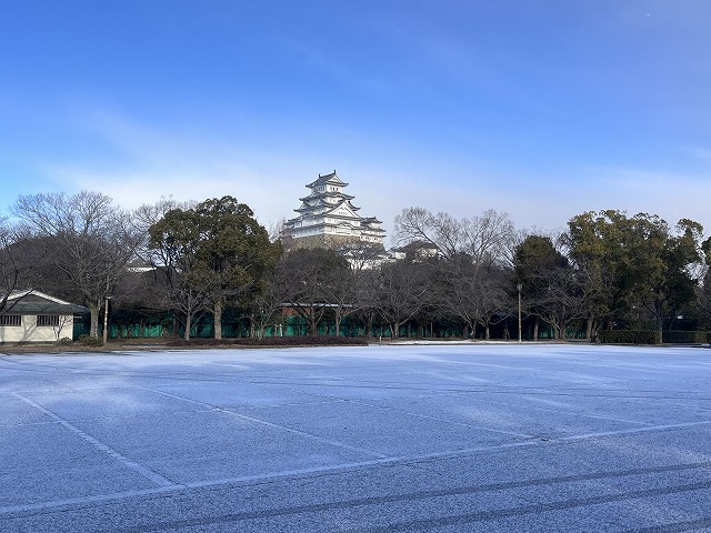 積雪と姫路城